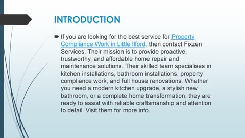 Best Property Compliance Work in Little Ilford