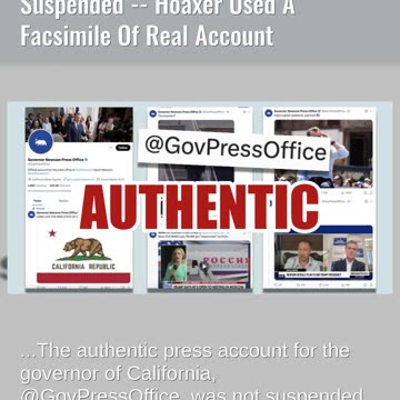 Fact Check: Gavin Newsom Press Office Account On X Was NOT Suspended -- Hoaxer Used Fake Account