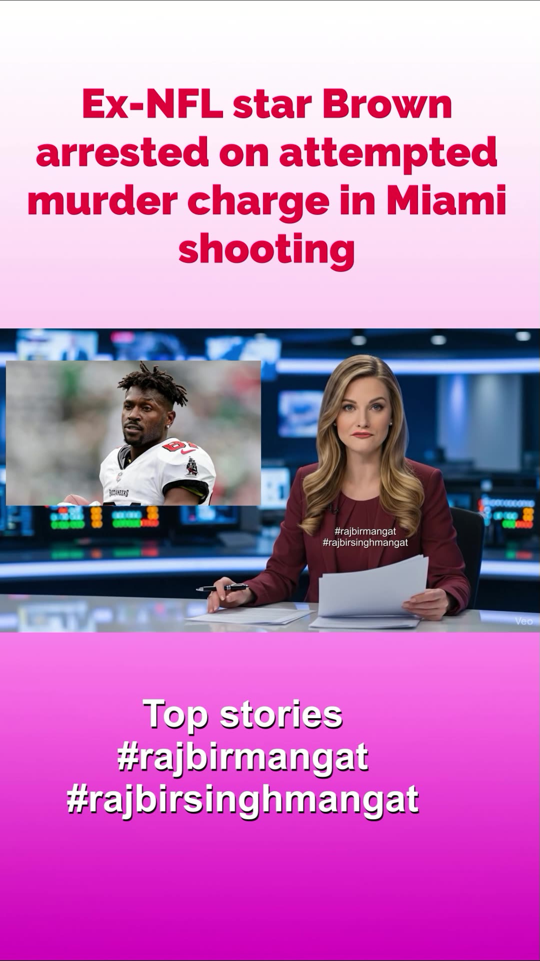 Ex-NFL star Brown arrested on attempted murder charge in Miami shooting