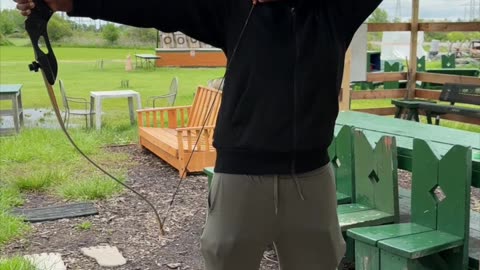 🔥 Slow motion release — and hits a perfect bullseye! 🎯