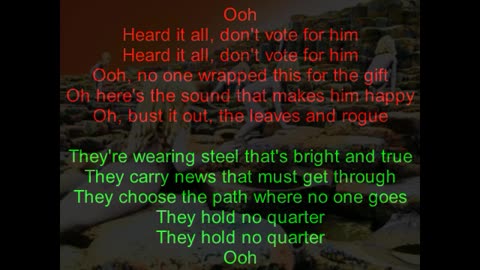 Led Zeppelin - Houses Of The Holy #7 No Quarter (backward lyrics in red)