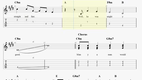 Guitar tabs The Man Who Shot Liberty Valence