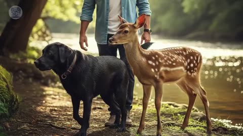 Dog Risks His Life Saving a Drowning Deer, What Happens Next Is Unbelievable