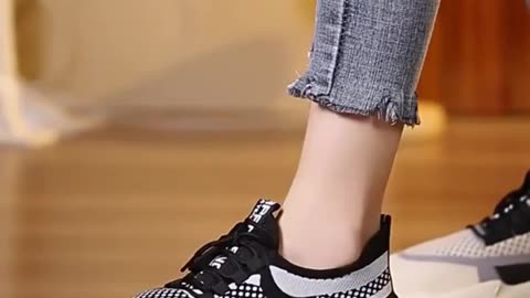 Women's Breathable Knit Chunky Sneakers