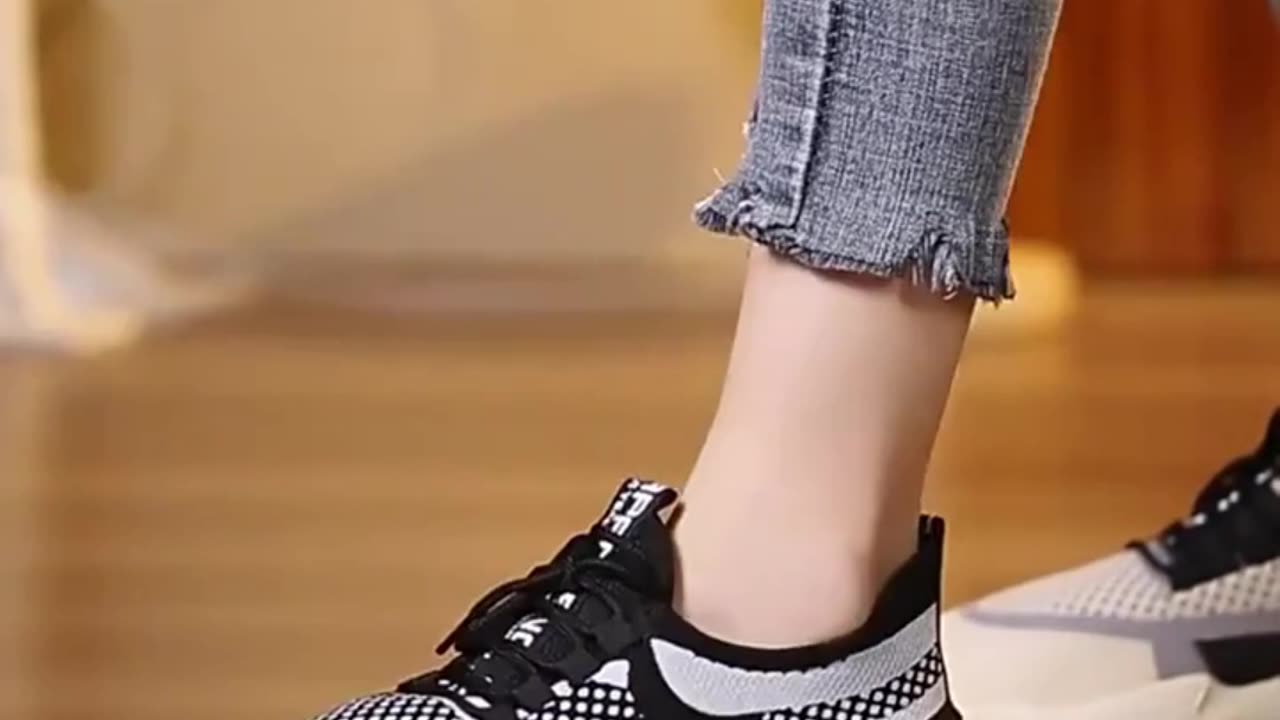 Women's Breathable Knit Chunky Sneakers