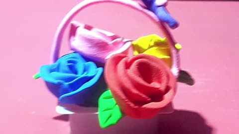 Beautiful Clay Flower Basket | Easy Miniature Craft Tutorial