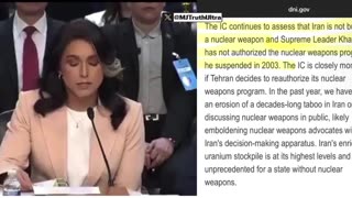 Tulsi Gabbard March 25, 2025: Iran IS NOT building a nuclear weapon