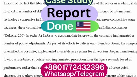 Student Work (HR Report) | Infosys HR Strategy | Harvard Business School