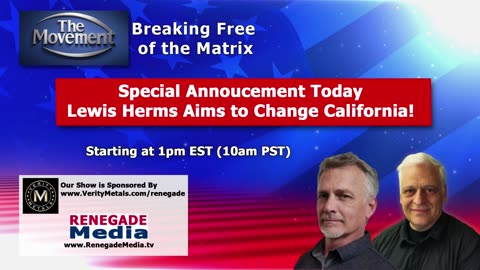Special Announcement with Lewis Herms: A California Revolution? Follow This Channel for More!