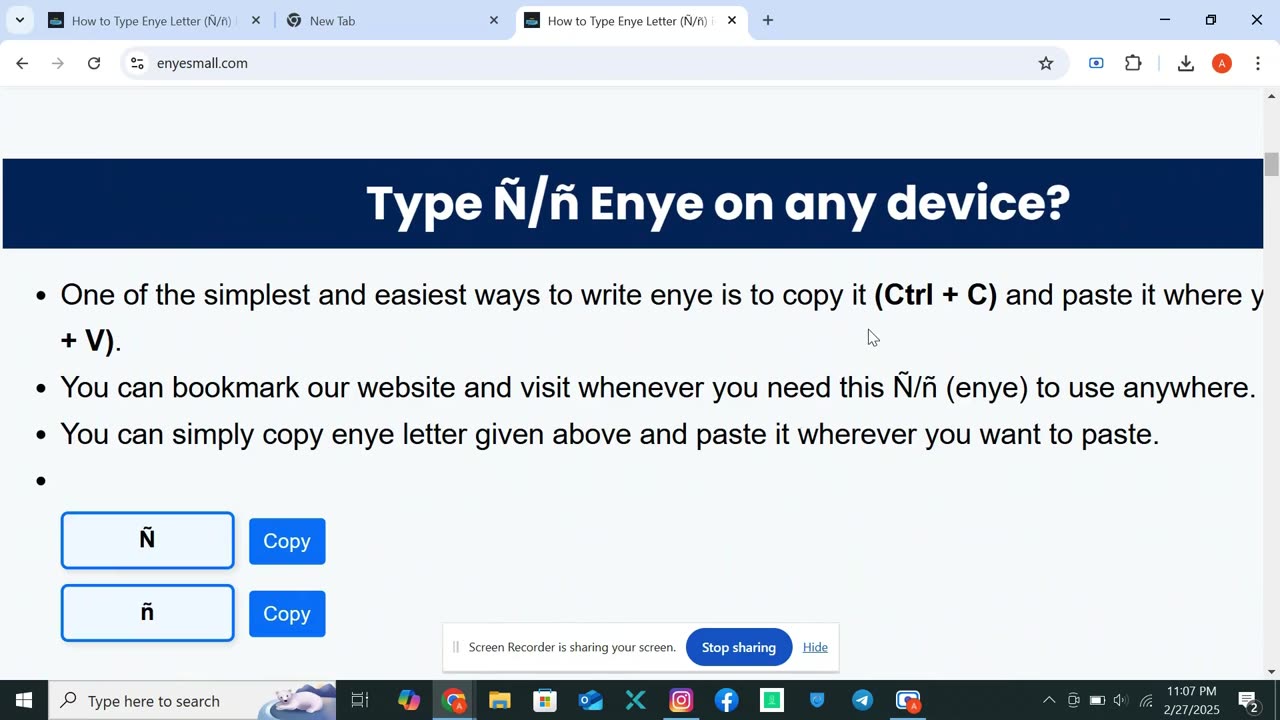HOW TO TYPE ENYE LETTER (Ññ) on iPhone, Android, Word & Computer (with Keyboard Shortcuts).