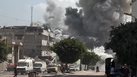 Targeting the Medical Relief Building in western Gaza City