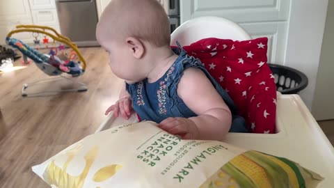Adorable 7-Month-Old Baby's Hilarious Plastic Bag Playtime