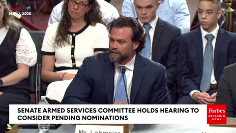 Former Space Force Lt. Col. Matthew L. Lohmeier in Senate Hearing