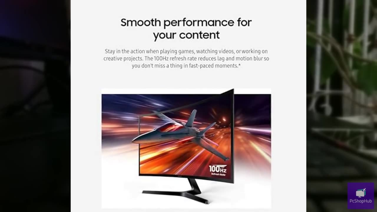 Samsung 27" Essential S3 (S36GD) Series FHD 1800R Curved Computer Monitor, 100Hz