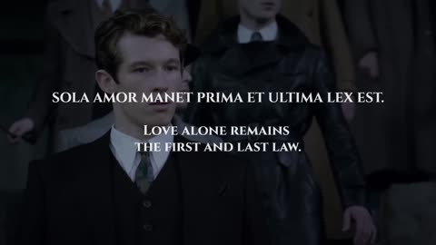 Love alone remains, The first and last law.