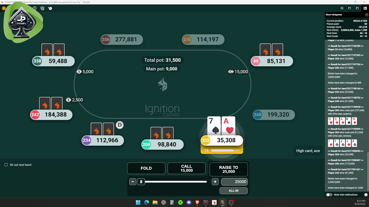 $12,888 Gtd Live Tournament Poker