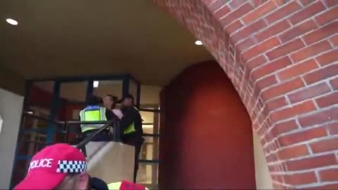 "British" police arrested a women for... placing a British flag
