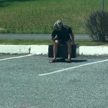 Bro driving a couch cushion...