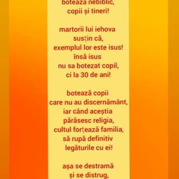 botezul copiilor in religia martorii lui iehova