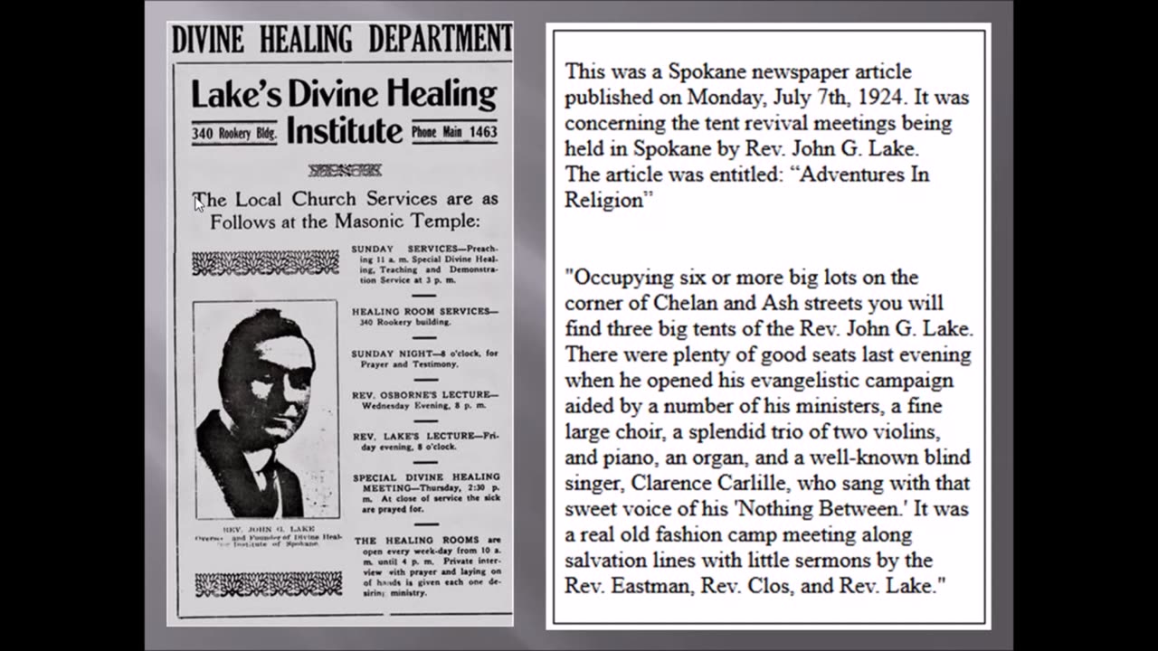 John G. Lake Diary Entries Part IV