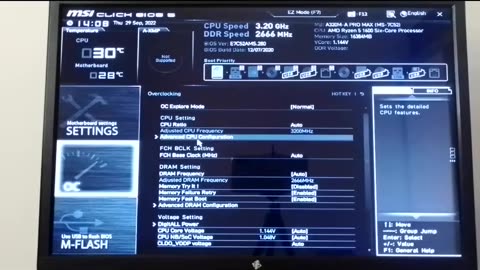 Habilitar virtualização no CPU - Ryzen 5 1600 - A320M MSI