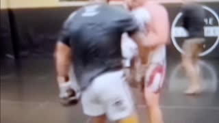 Strickland getting that sparring in
