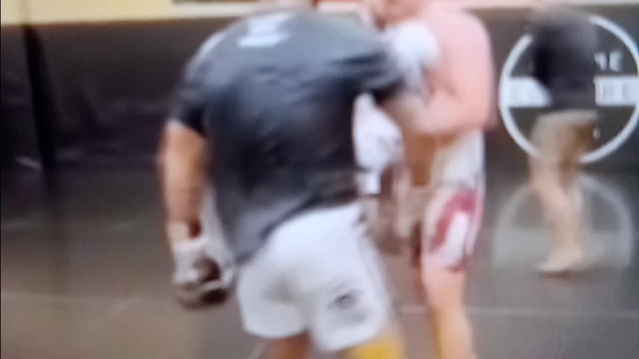 Strickland getting that sparring in