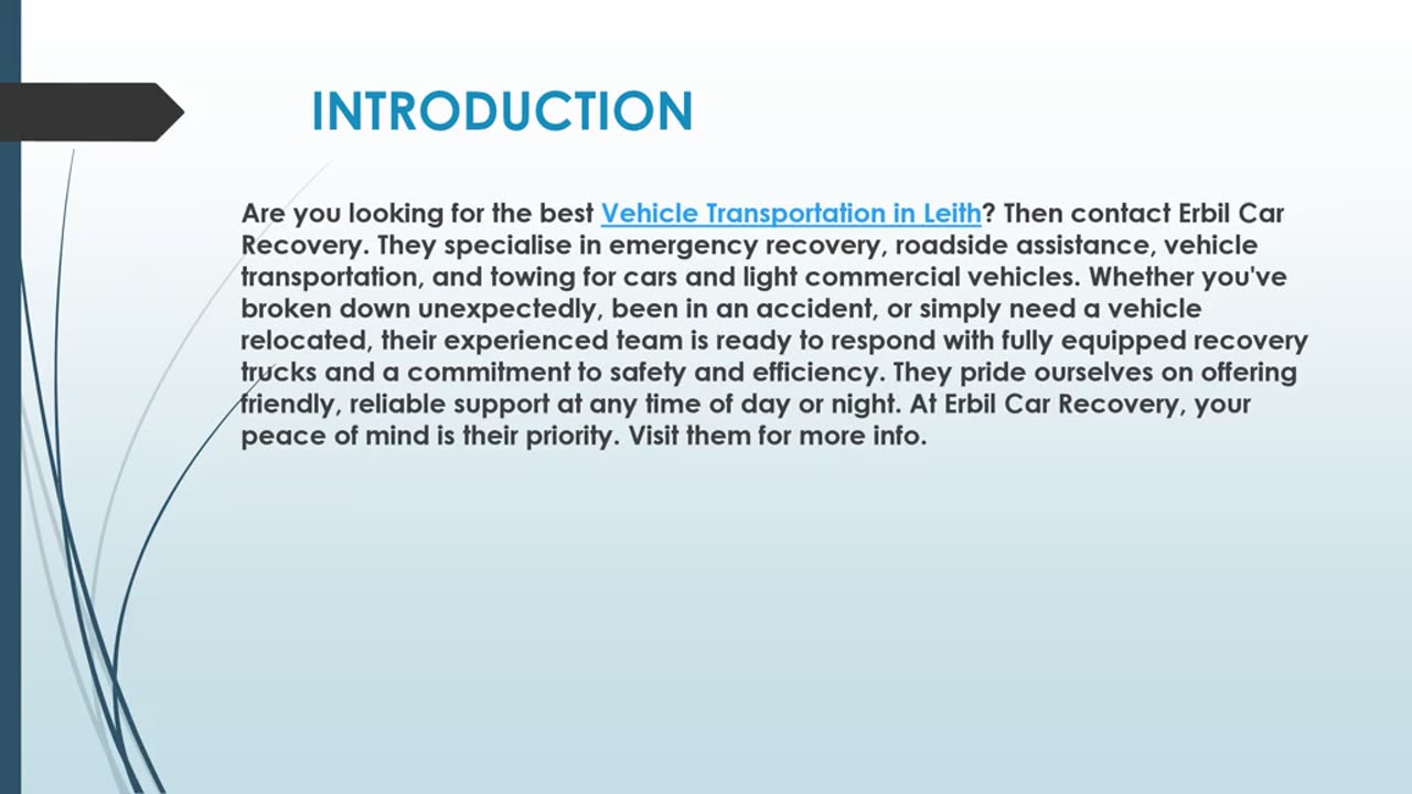 Looking for the best Vehicle Transportation in Leith