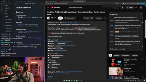 [Mirror] Destiny YouTube Stream