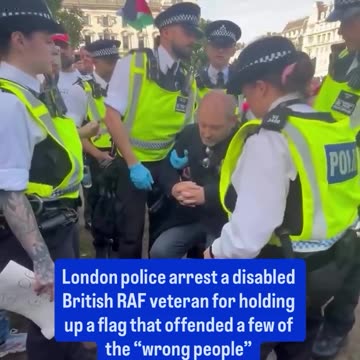 Police Arrest Veteran For Holding Flag That Offended A Few "Wrong People"