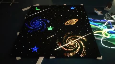 Artificial Space rooftop with fiber optic lights