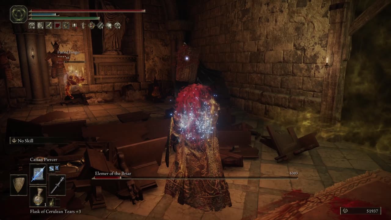 Elden Ring PC | Elemer of the Briar boss fight co-op w/1 summoned player on NG w/achievement