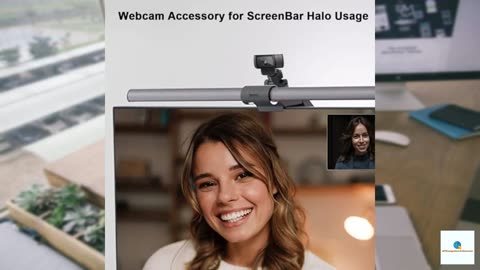 JCWINY Web cam Accessory ScreenBar Halo, Webcam Stand for Monitor Light Bar Angle Adjustab