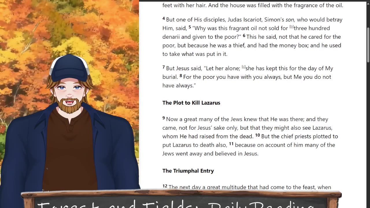 Forest and Fields Daily reading: John 12:1-11