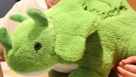 New sunrise wholesale manufacture soft simulated plush toy green stegosaurus tyrannosaurus