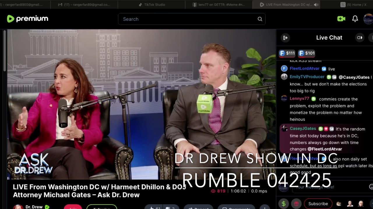 Dr Drew Live from Dc with Harmeet Dhillon . #Rumble