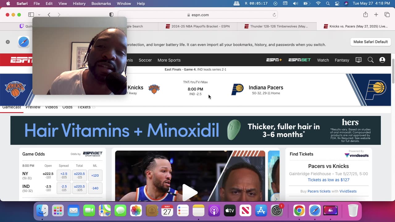 NBA playoffs round 3 game 4 Pacers vs Knicks rant