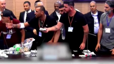 Israeli soldiers throw psychiatric medications at a parliamentary committee (Read Description)