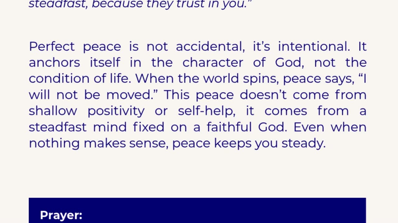 Peace That Doesn’t Make Sense