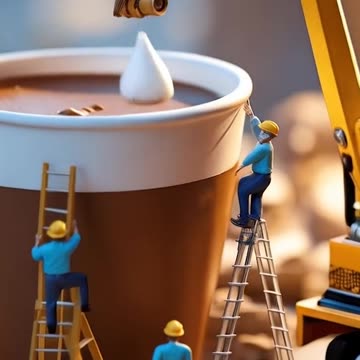 Enjoying a cup of coffee with some hardworking construction workers ☕️🚧 #CoffeeBreak