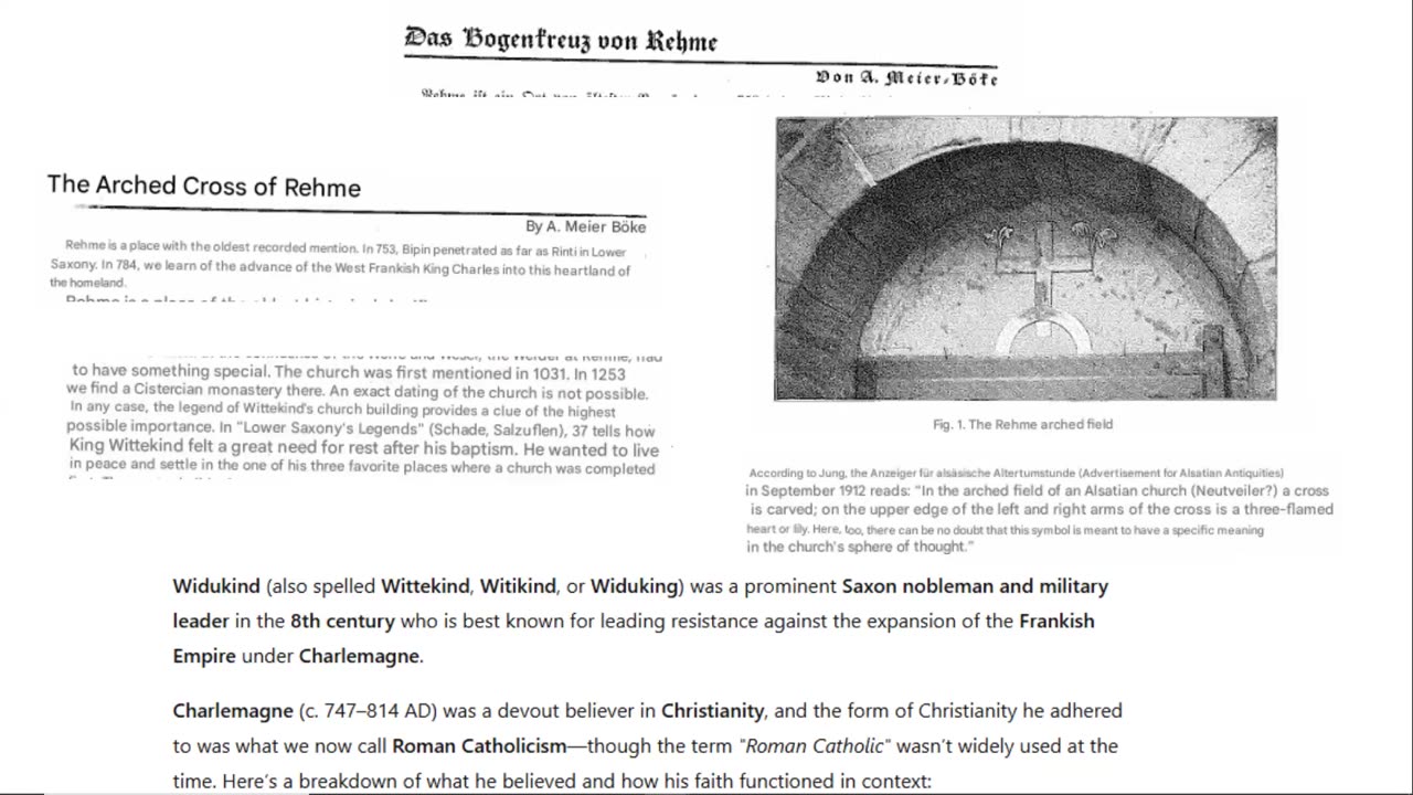 1933 Germanien - ancient German knowledge of Old Testament ; St Killian ; Cross of Rehme