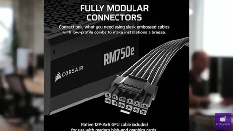 CORSAIR RM750e (2025) Fully Modular Low-Noise ATX Power Supply with 12V-2x6 Cabl