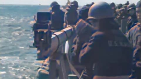 F6F Hellcat landing mishap ✈️ 1945 🎥 #ColourizedFootage