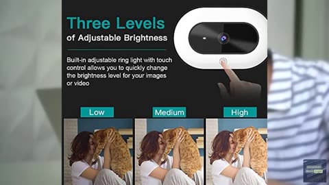 NexiGo StreamCam N930E with Software, 1080P Webcam with Ring Light and Privacy C