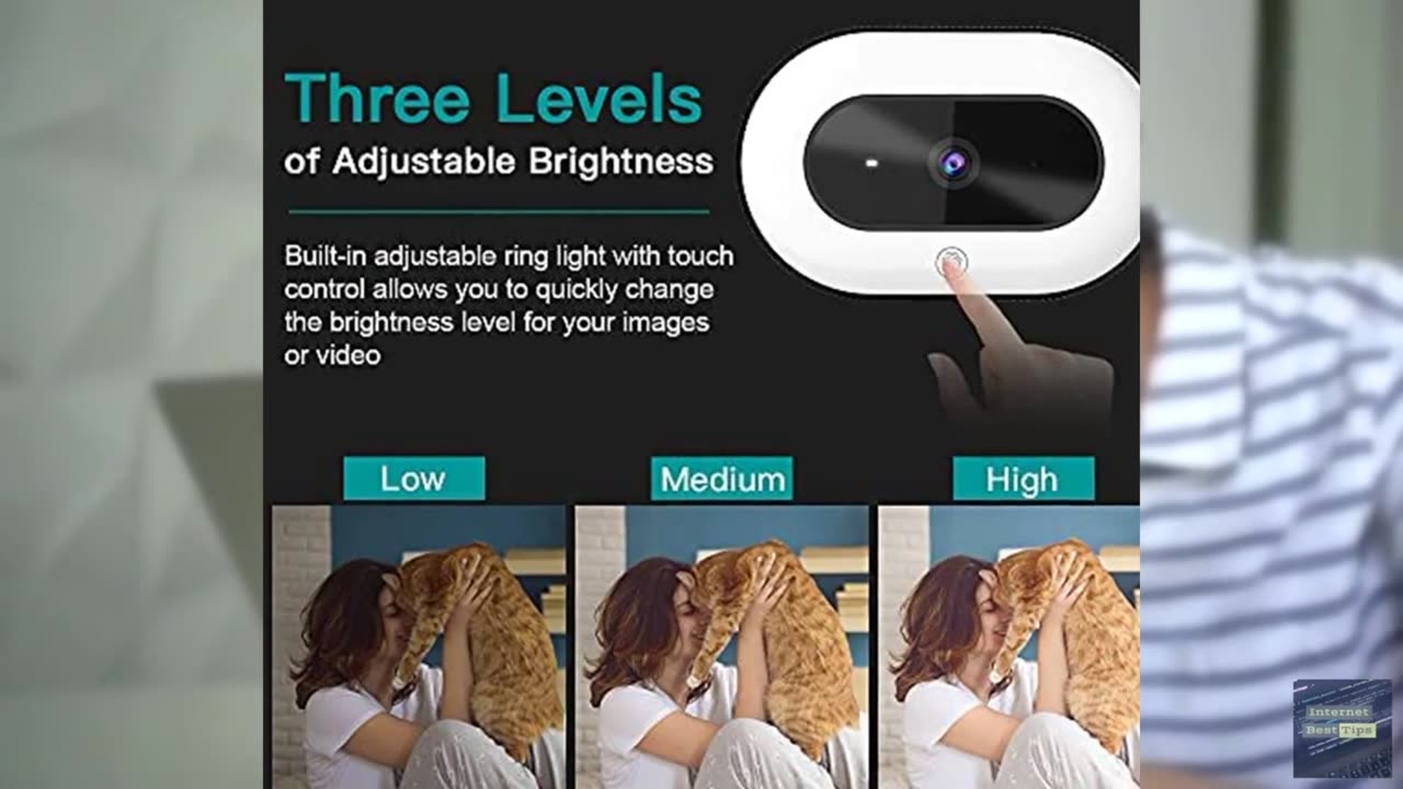 NexiGo StreamCam N930E with Software, 1080P Webcam with Ring Light and Privacy C