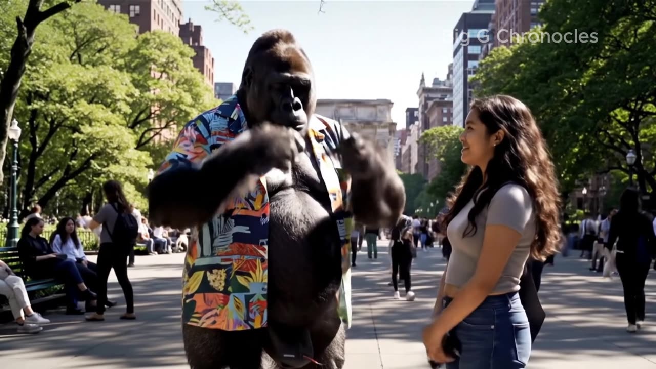“NYC Street Reactions to a Talking Gorilla! 😂🗽”