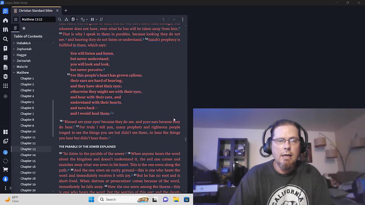 seeing they do not see and hearing they do not hear [The Bride of Christ]