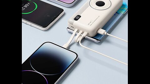 20000mAh Built-In Cable Fast Charging Power Bank