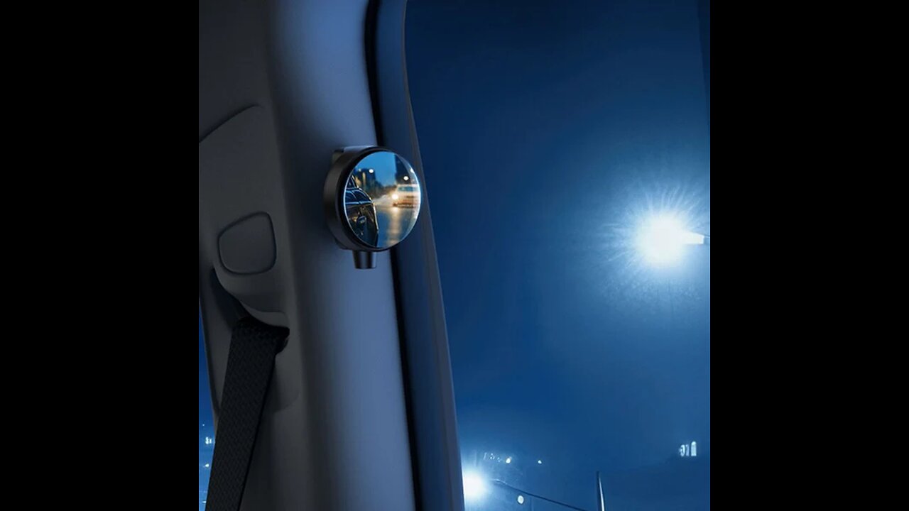 2-In-1 Car Rearview Mirror With Wide-Angle Blind Spot Observation And Window Safety Hammer