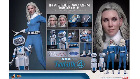 The Fantastic Four: First Steps - Invisible Woman and H.E.R.B.I.E. 1/6 Scale [by Hot Toys]